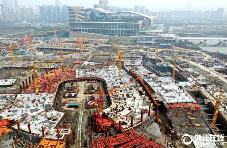 杭州：亚运场馆加紧建设抓进度